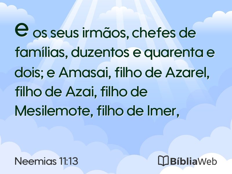 Neemias 11:13 em imagem para compartilhar