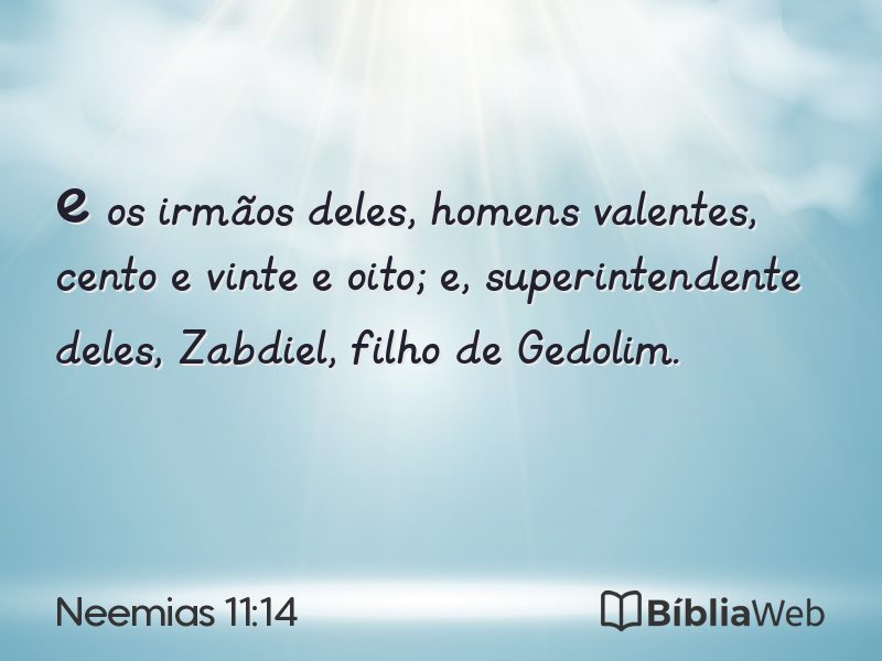 Neemias 11:14 em imagem para compartilhar