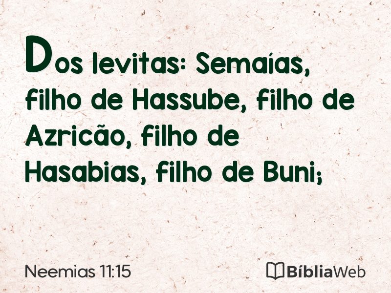 Neemias 11:15 em imagem para compartilhar
