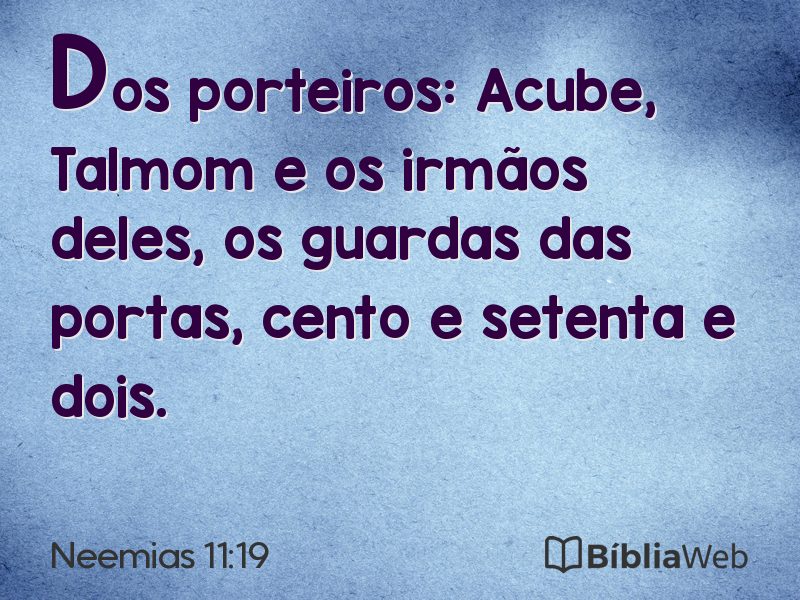 Neemias 11:19 em imagem para compartilhar