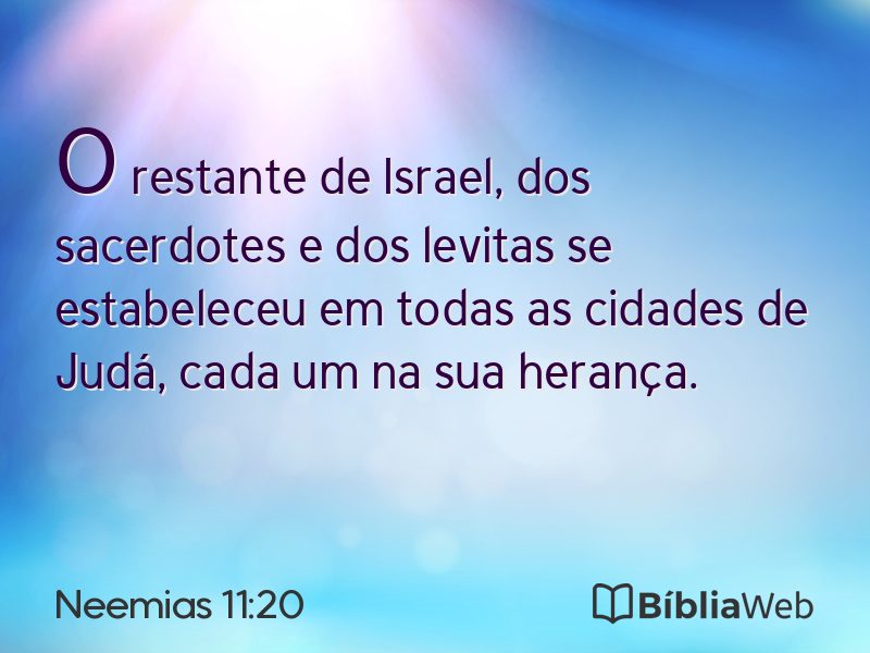 Neemias 11:20 em imagem para compartilhar
