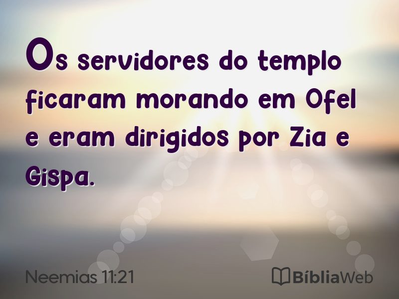 Neemias 11:21 em imagem para compartilhar