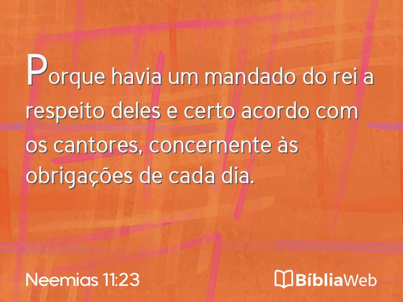 Neemias 11:23 em imagem para compartilhar
