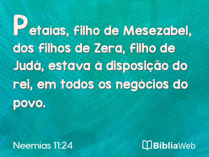 Neemias 11:24 em imagem para compartilhar