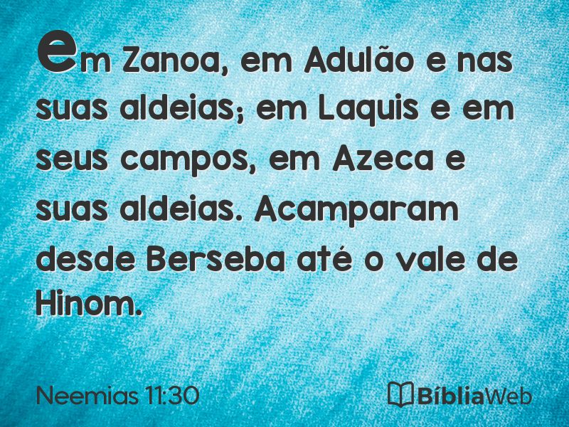 Neemias 11:30 em imagem para compartilhar