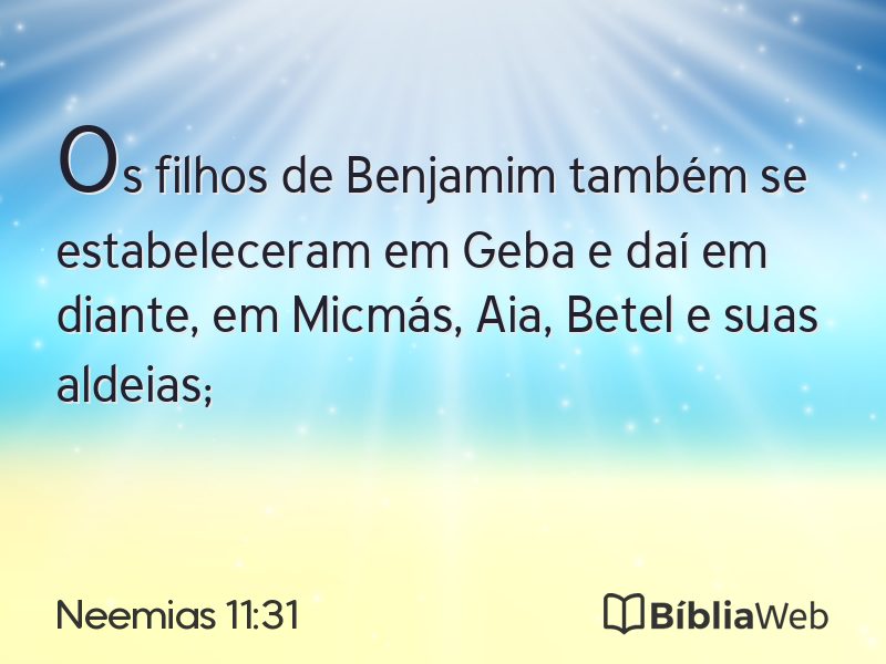 Neemias 11:31 em imagem para compartilhar