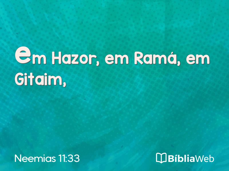 Neemias 11:33 em imagem para compartilhar