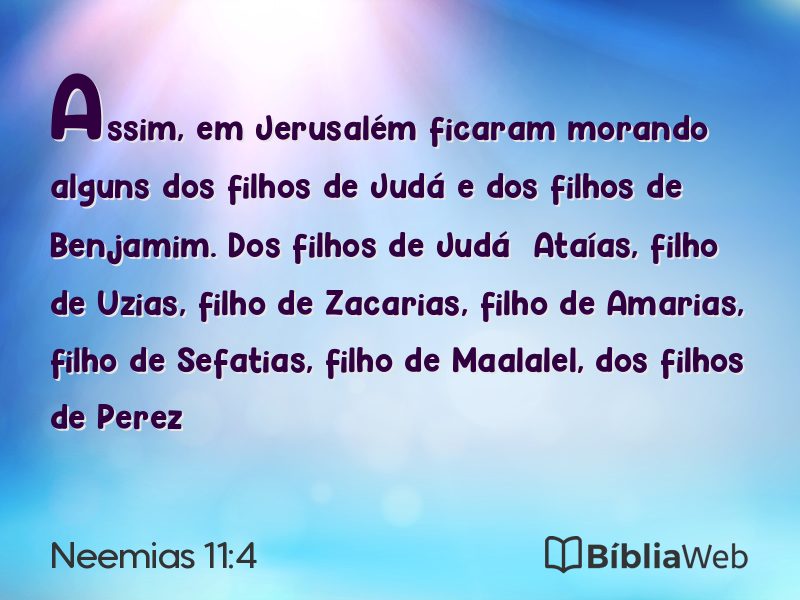 Neemias 11:4 em imagem para compartilhar