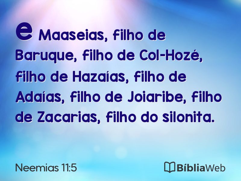 Neemias 11:5 em imagem para compartilhar