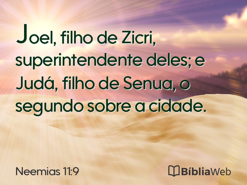 Neemias 11:9 em imagem para compartilhar