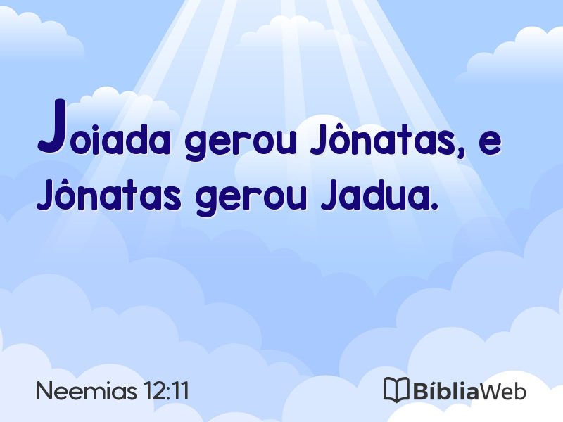 Neemias 12:11 em imagem para compartilhar