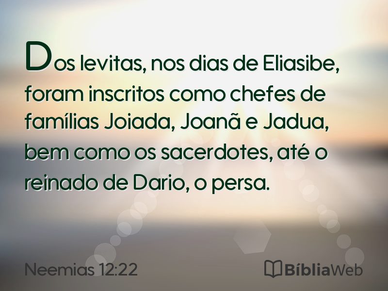 Neemias 12:22 em imagem para compartilhar