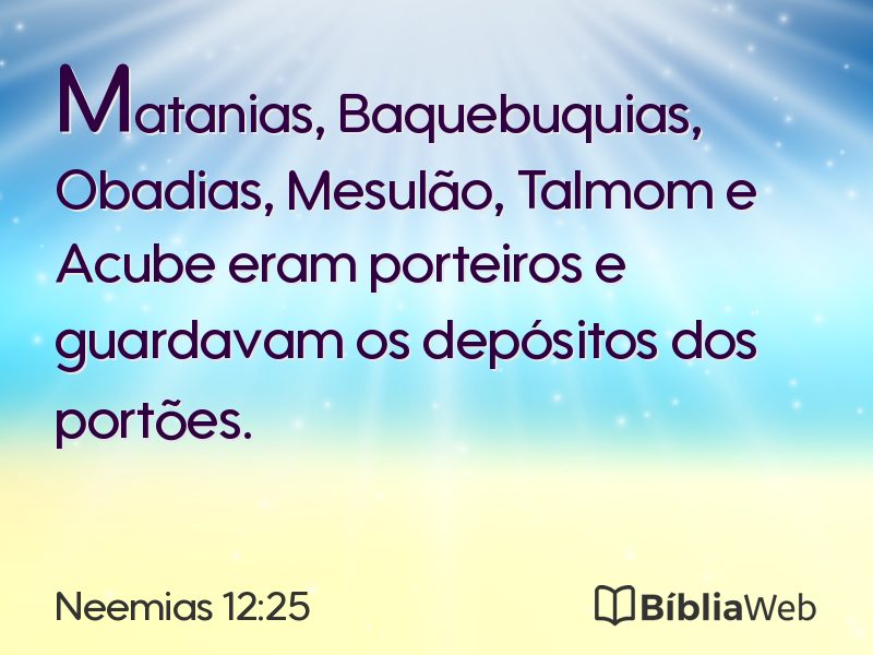 Neemias 12:25 em imagem para compartilhar
