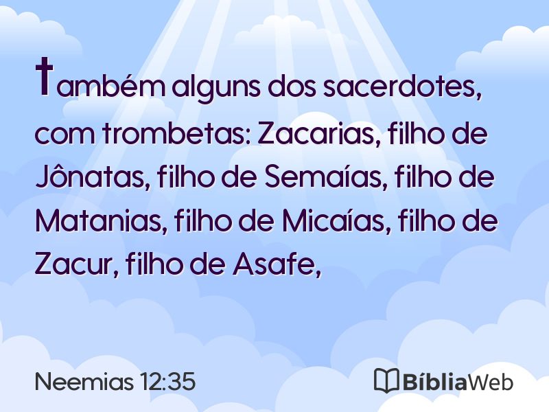 Neemias 12:35 em imagem para compartilhar