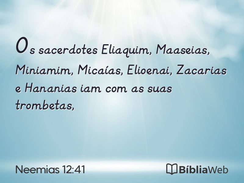 Neemias 12:41 em imagem para compartilhar