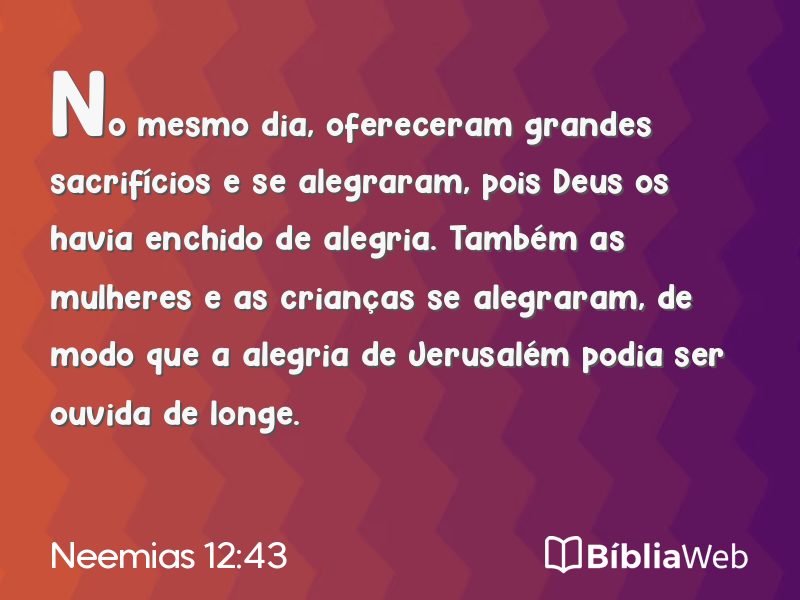 Neemias 12:43 em imagem para compartilhar