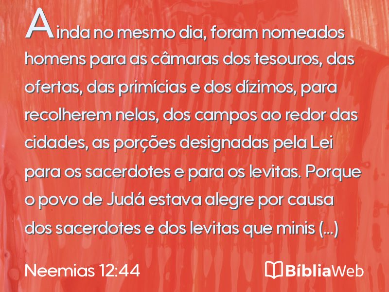 Neemias 12:44 em imagem para compartilhar