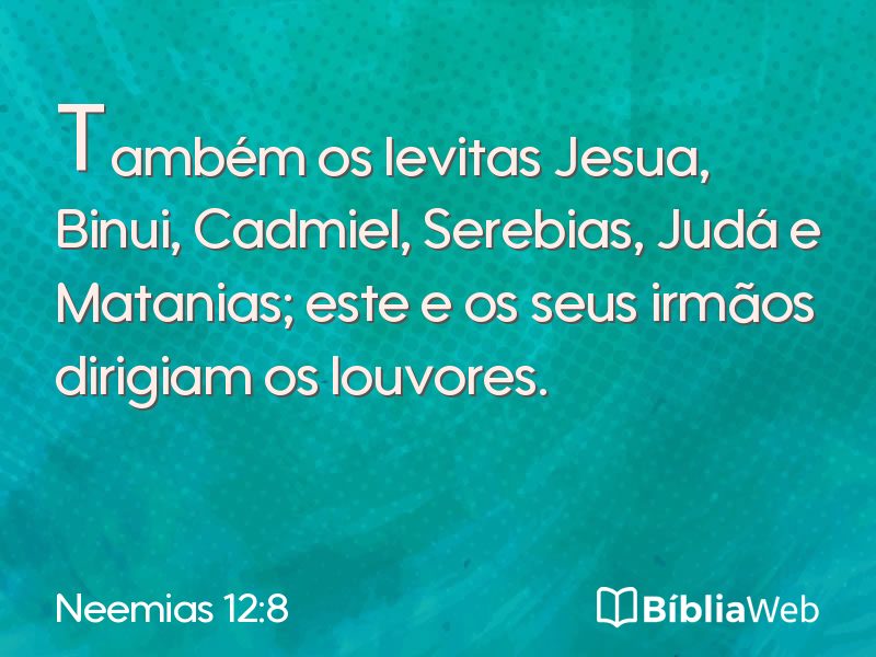 Neemias 12:8 em imagem para compartilhar