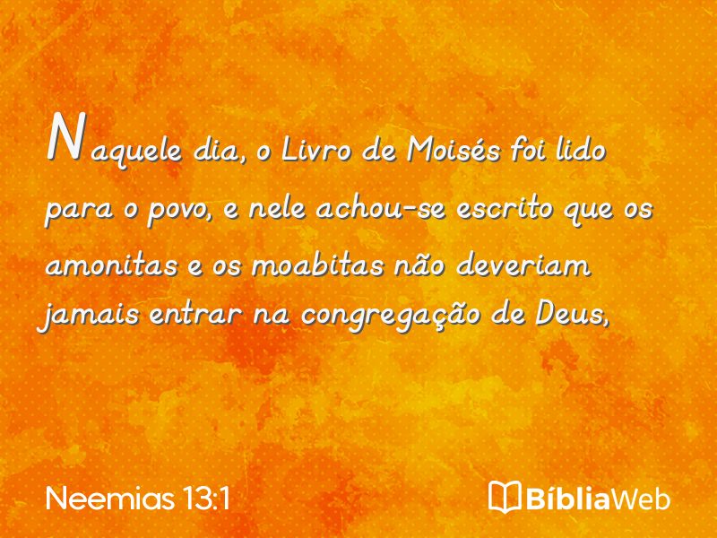 Neemias 13:1 em imagem para compartilhar