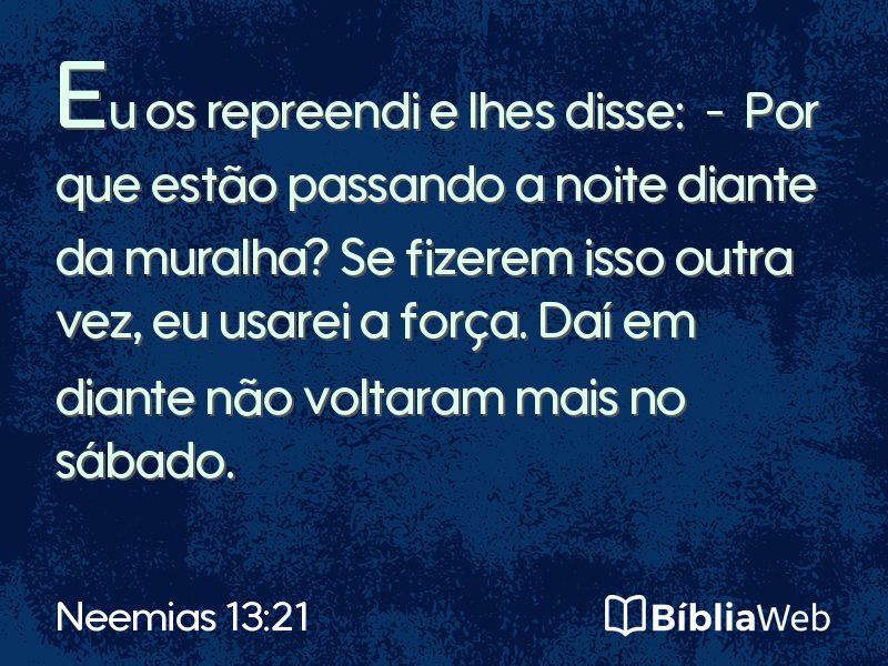 Neemias 13:21 em imagem para compartilhar