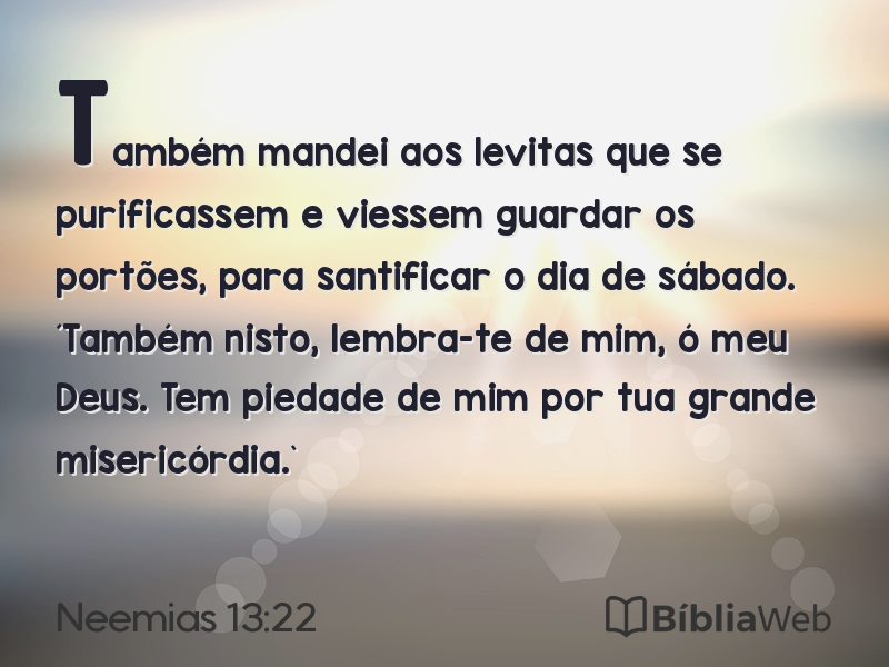 Neemias 13:22 em imagem para compartilhar