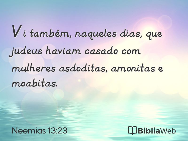 Neemias 13:23 em imagem para compartilhar