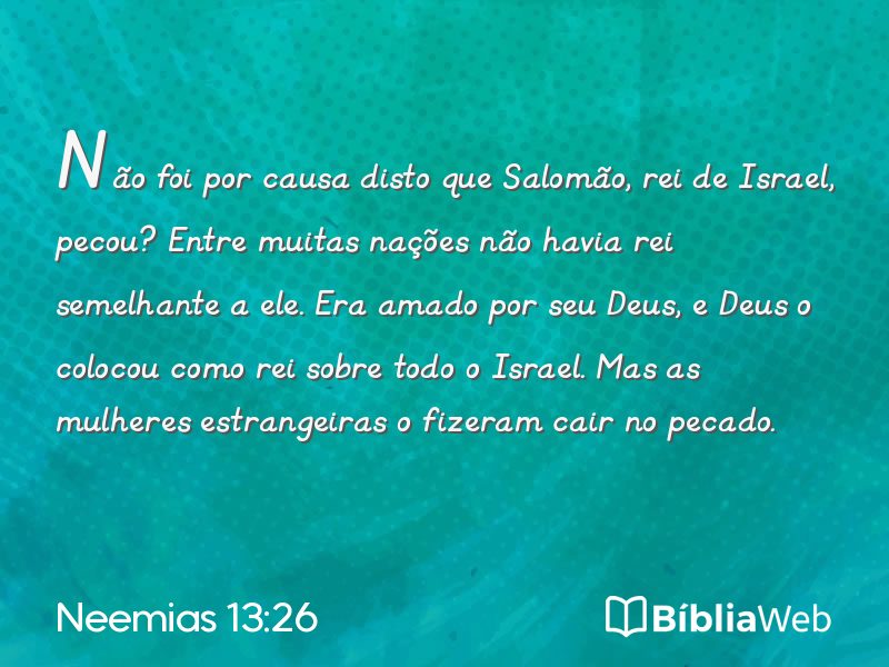 Neemias 13:26 em imagem para compartilhar
