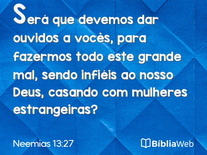 Neemias 13:27 em imagem para compartilhar