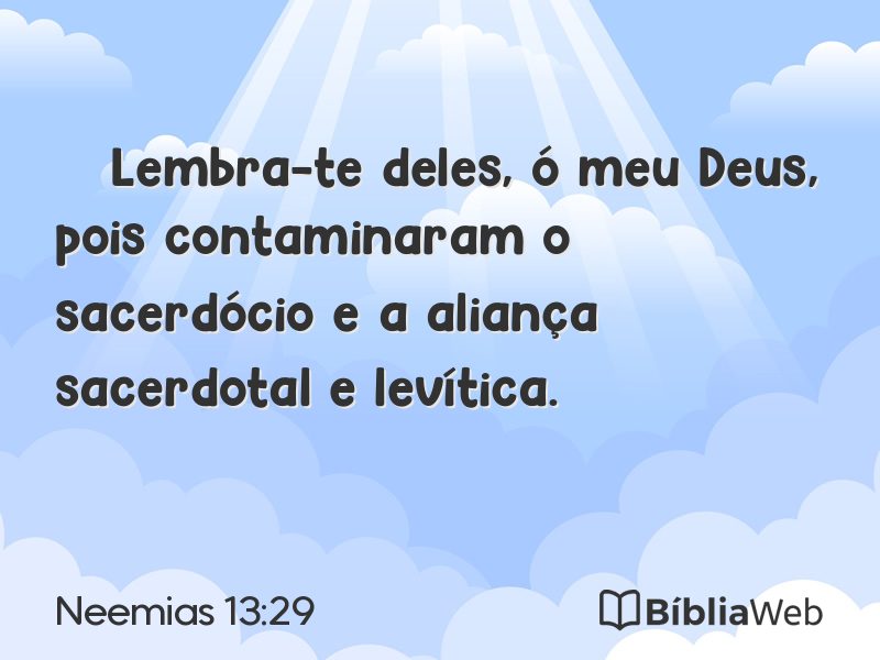Neemias 13:29 em imagem para compartilhar