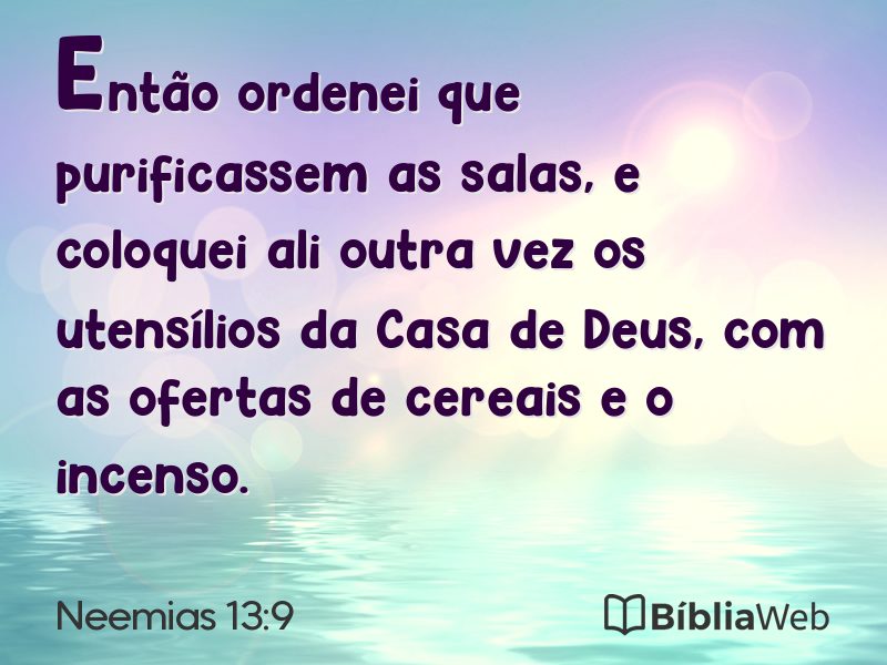 Neemias 13:9 em imagem para compartilhar