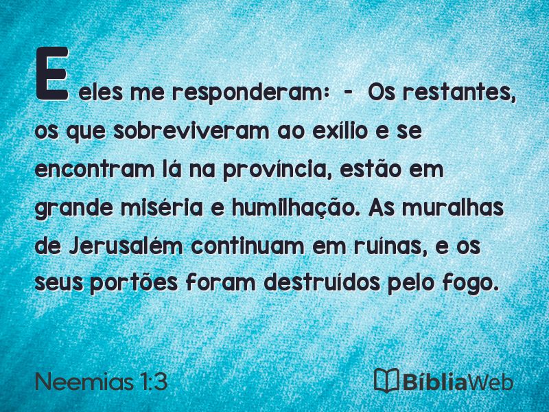 Neemias 1:3 em imagem para compartilhar