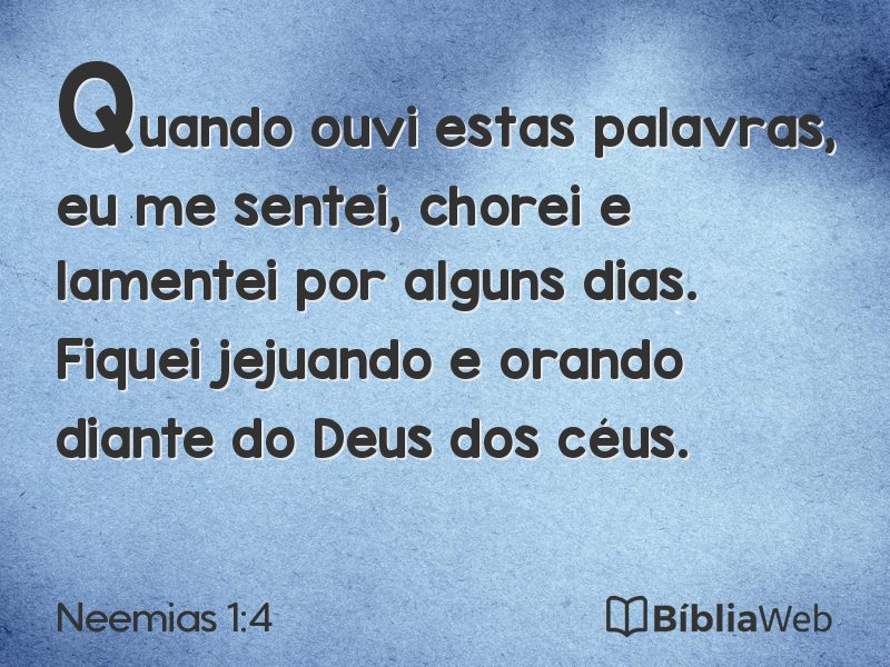 Neemias 1:4 em imagem para compartilhar