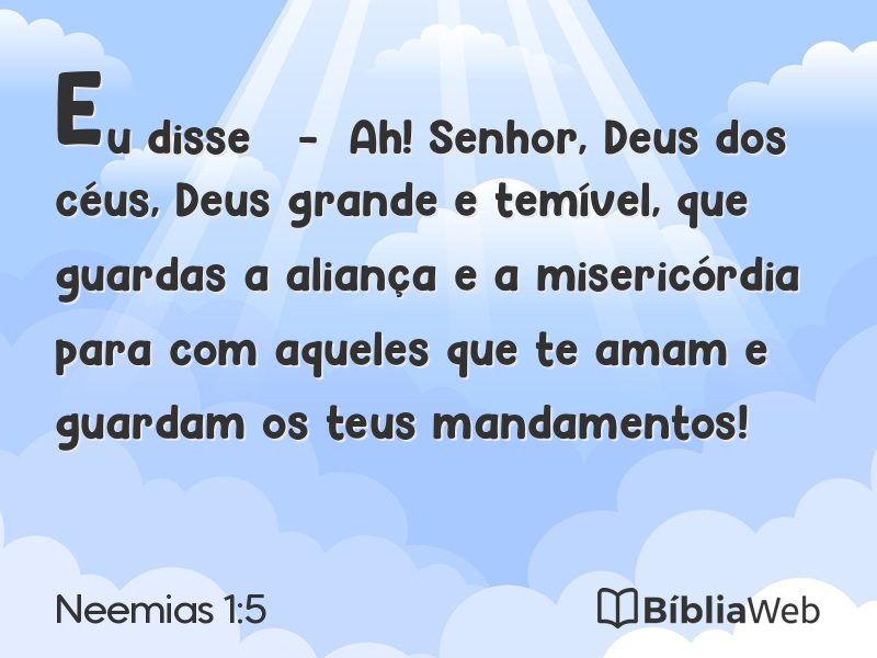 Neemias 1:5 em imagem para compartilhar