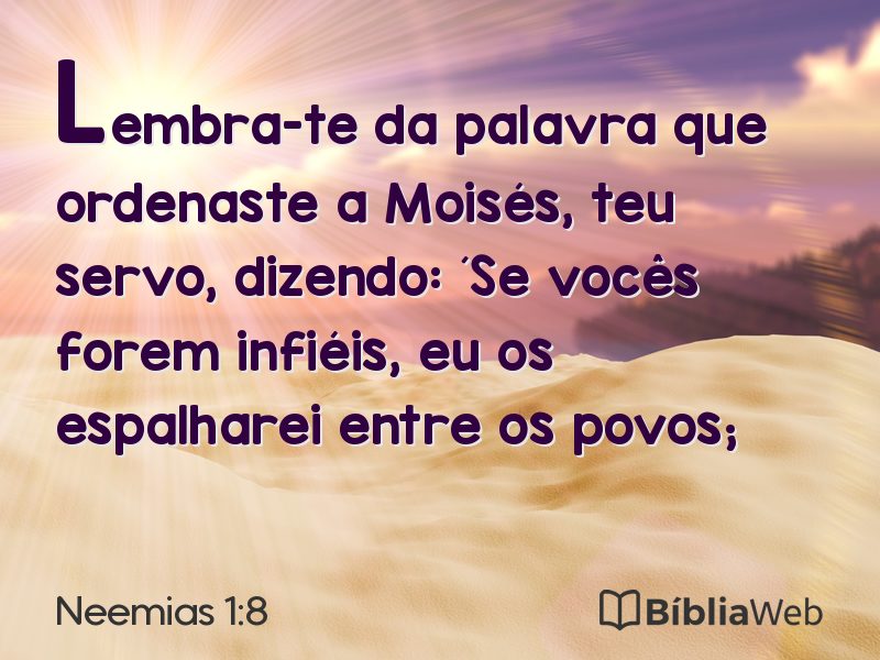 Neemias 1:8 em imagem para compartilhar