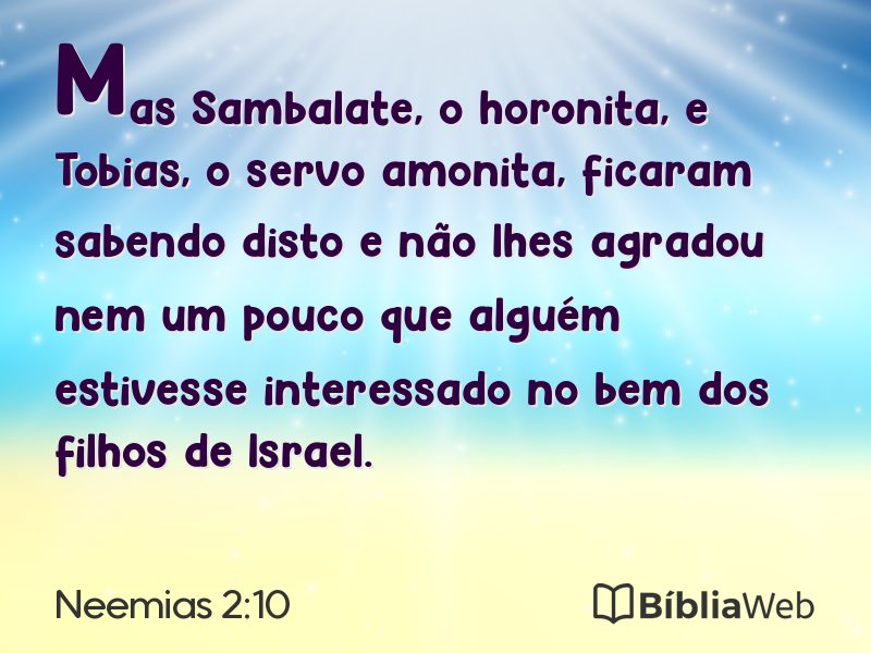 Neemias 2:10 em imagem para compartilhar