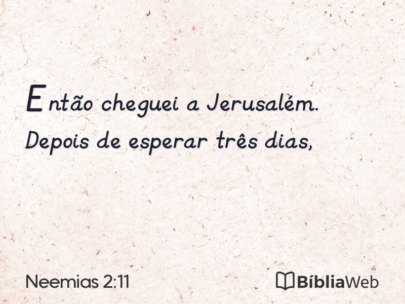 Neemias 2:11 em imagem para compartilhar