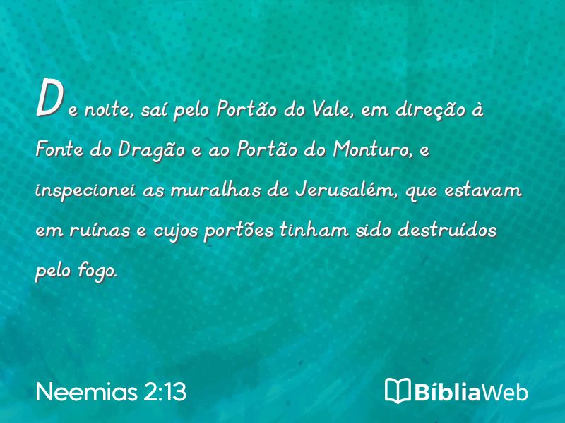 Neemias 2:13 em imagem para compartilhar