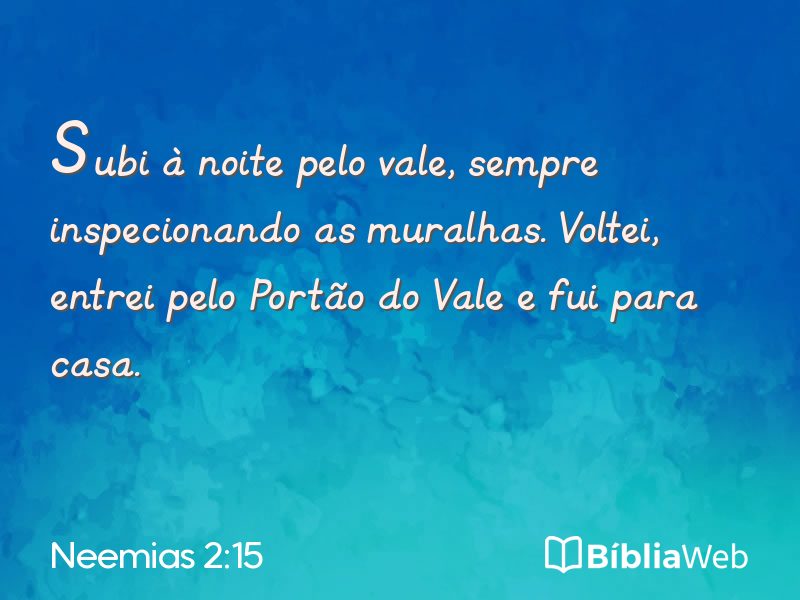 Neemias 2:15 em imagem para compartilhar