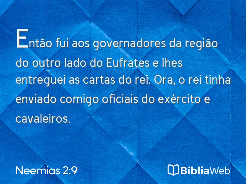 Neemias 2:9 em imagem para compartilhar
