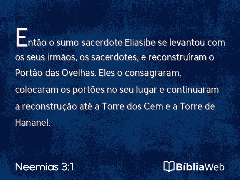 Neemias 3:1 em imagem para compartilhar