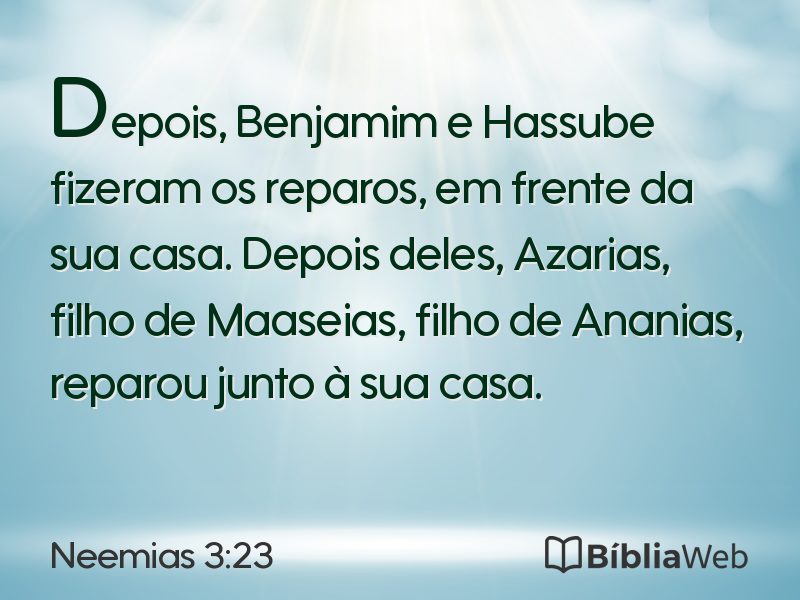 Neemias 3:23 em imagem para compartilhar