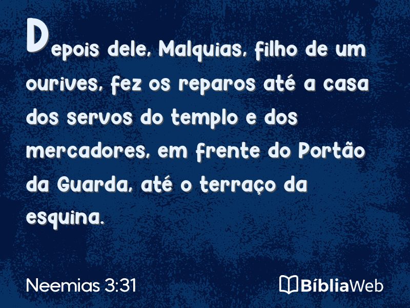 Neemias 3:31 em imagem para compartilhar