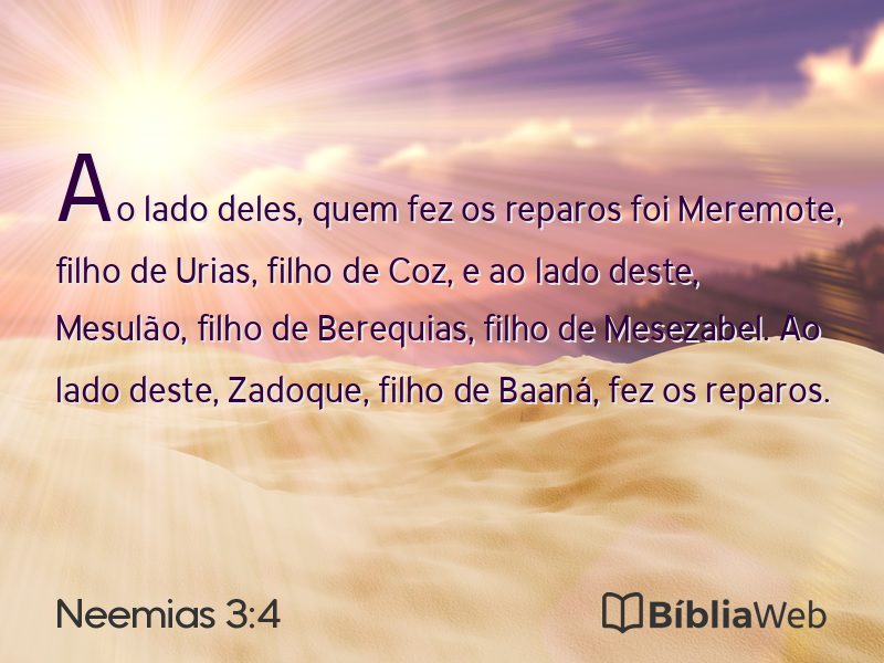 Neemias 3:4 em imagem para compartilhar