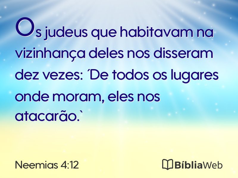 Neemias 4:12 em imagem para compartilhar