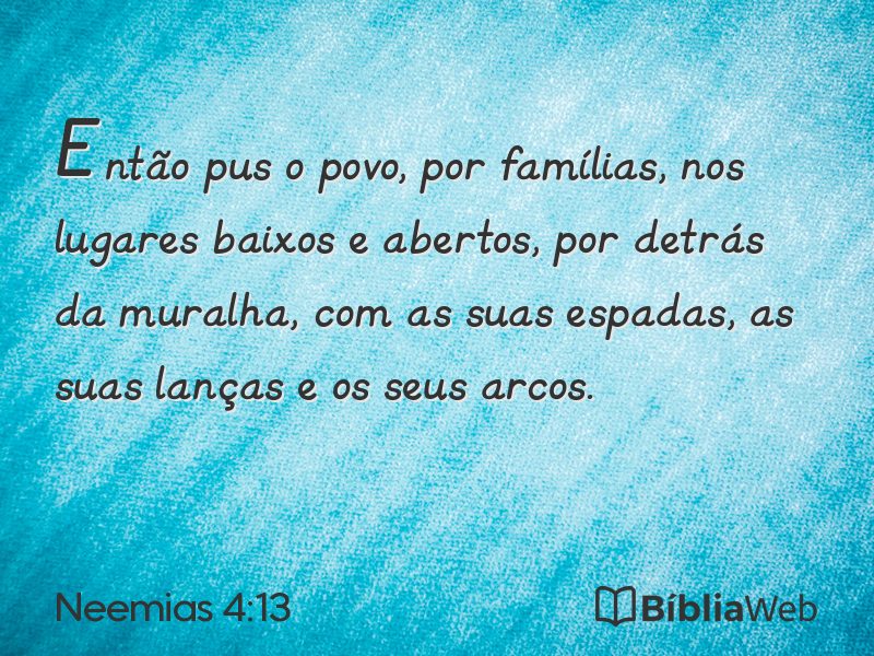 Neemias 4:13 em imagem para compartilhar