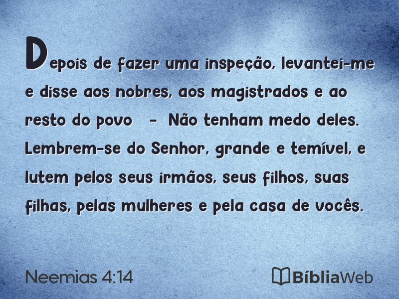 Neemias 4:14 em imagem para compartilhar
