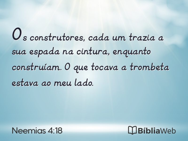 Neemias 4:18 em imagem para compartilhar