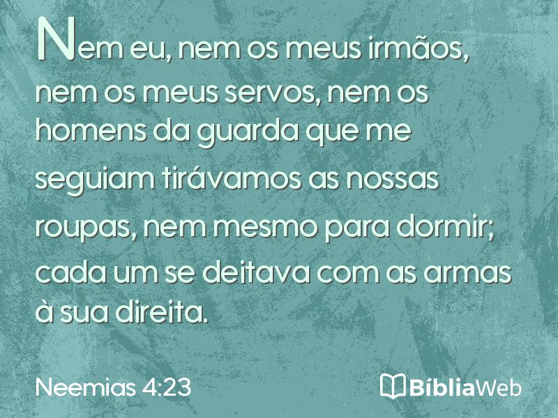Neemias 4:23 em imagem para compartilhar