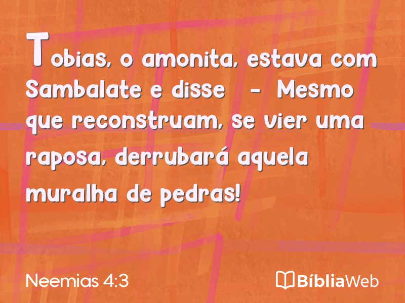 Neemias 4:3 em imagem para compartilhar