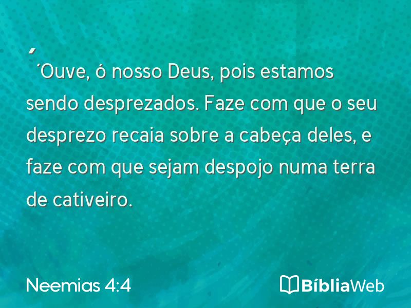 Neemias 4:4 em imagem para compartilhar